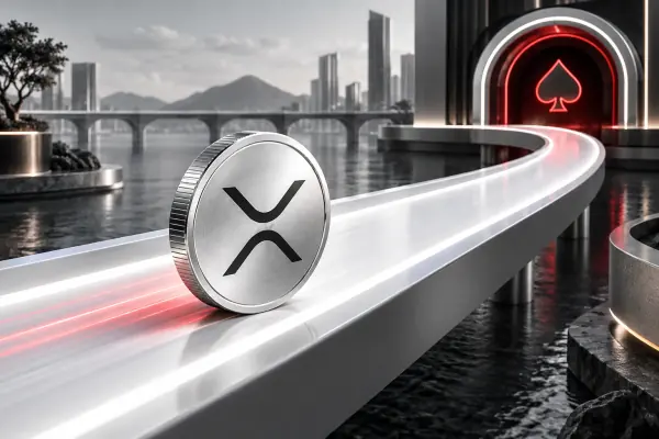 A silver X-marked token on a curved payment track.